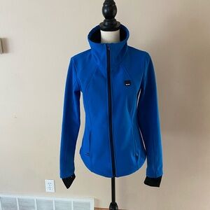 Bench Blue Jacket with High Collar and Fitted Silhouette
